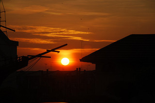 Sunset over Malaysia.